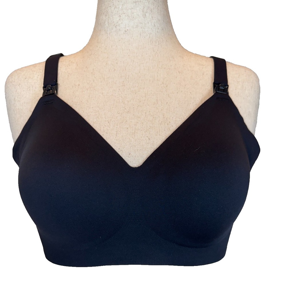 Momcozy Nursing Bra Women's 2XL Black Seamless Wireless Maternity Breastfeeding